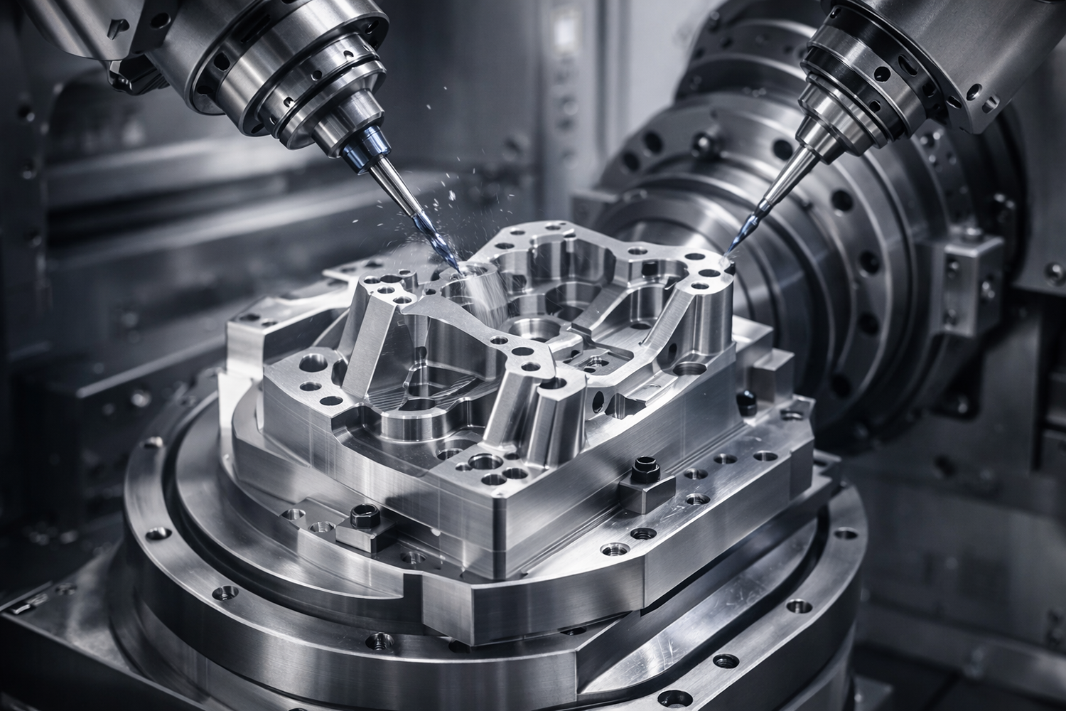 5-axis CNC machining for complex multi-surface precision components